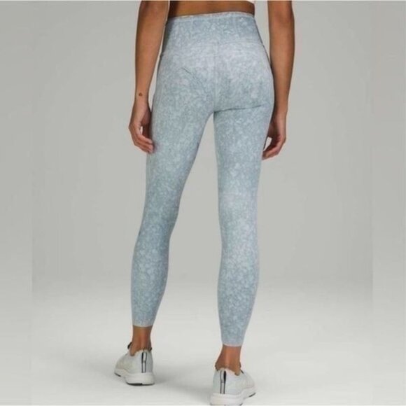 Lululemon Fast and Free High Rise Tight 25 Nulux City Grit White Blue Fog size 4 - Picture 4 of 14